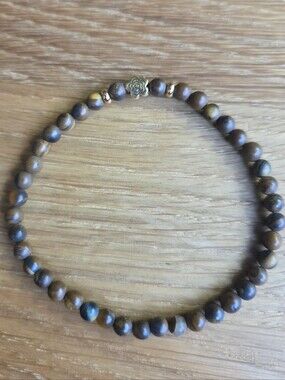 Tiger Eye Beads Stretch Bracelet - Hand Crafted